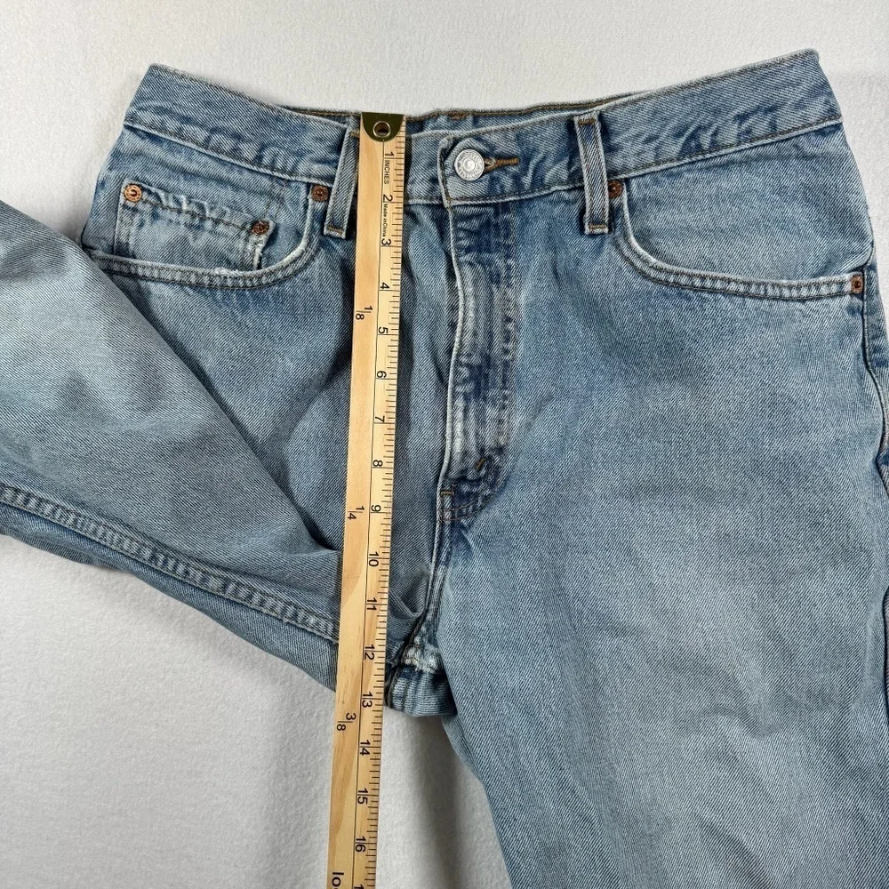 Levis Jeans Mens 34x32 Blue 505 Straight Leg High Rise Light Wash
